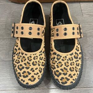 Vans Tan Leopard Print Dress Shoes